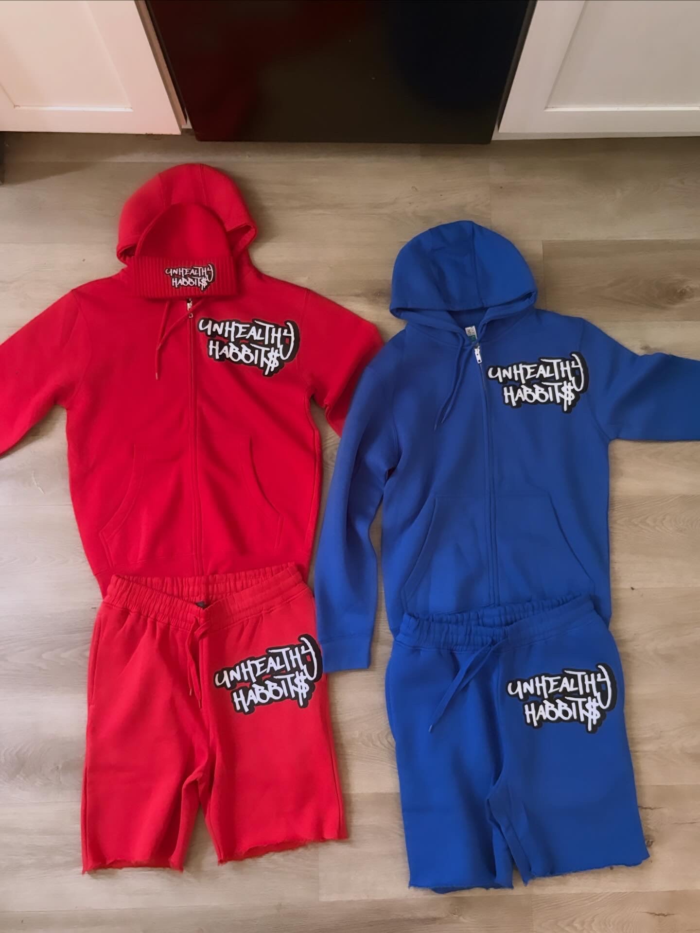 Unhealthy Set$ Zip up and Shorts