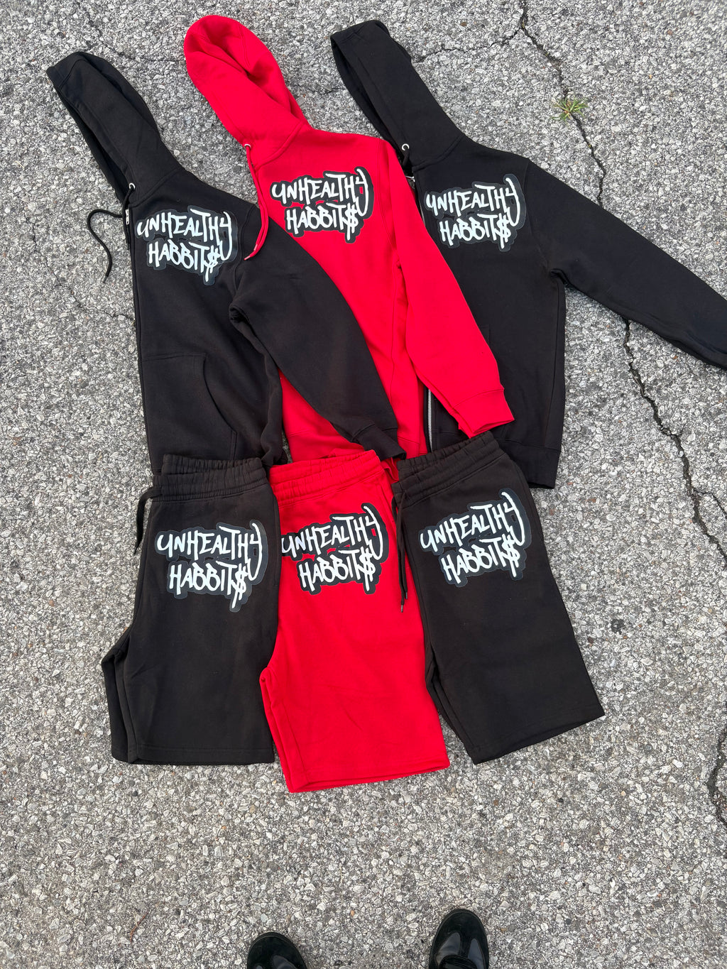 Unhealthy Set$ Zip up and Shorts
